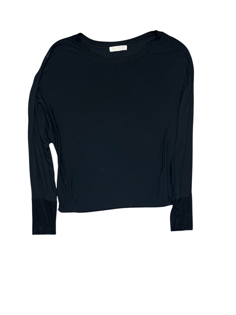 Joah Brown Oversized Slouchy Back Long Sleeve Shirt OS Minimalist